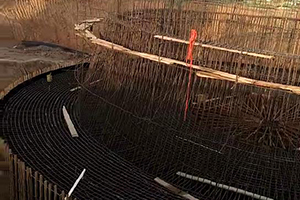 岳阳砼烟囱新建施工现场